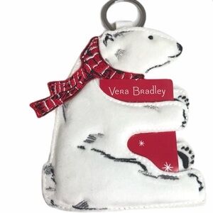 NWT Vera Bradley Iconic Gift Card Bag Charm Beary Merry🐻‍❄️